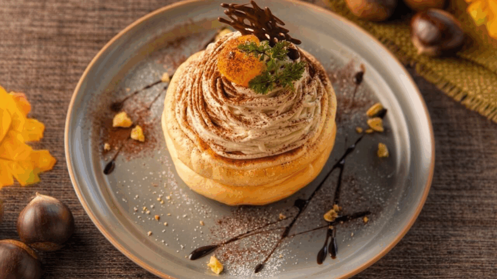 モンブランのスフレパンケーキ