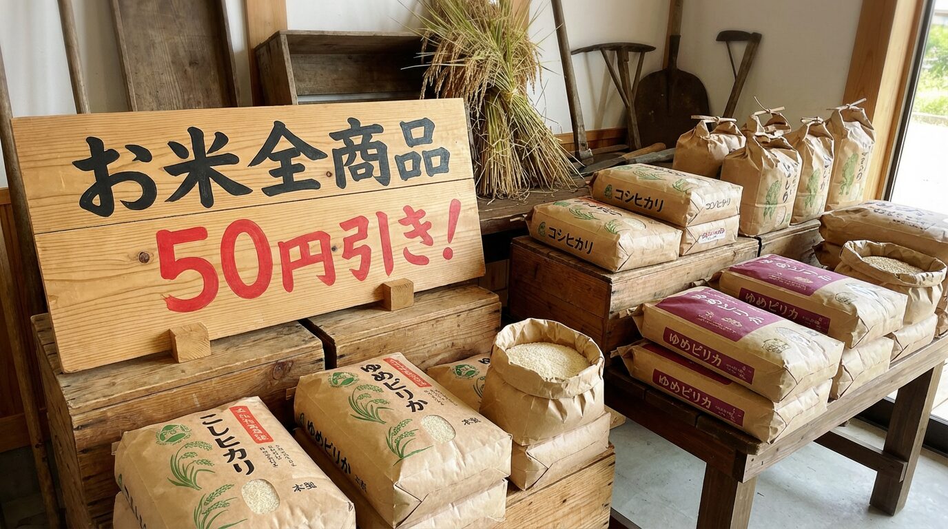 １月よりお米全商品50円引き！